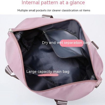 Foldable Travel Bag with Shoe Compartment with Long Strap,Capacity Duffel Bag,Dry Wet Separated Weekend Bag