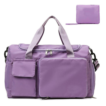 Travel Duffel Bag, Foldable Gym Bag Overnight Weekend Bags ,Lightweight Hospital Bag with Wet and Dry Separation Bag