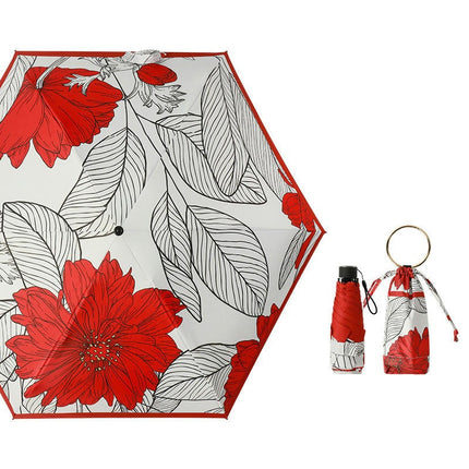 Mini Travel Sun&rain Umbrella - Light Compact with UV Protection Umbrella Flower Umbrella