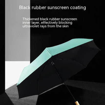 Travel Sun & Rain Umbrella, Small UV Compact Folding Umbrella 8 Ribs Lightweight Umbrella