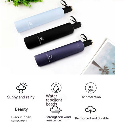 UV Sun Umbrella Compact Folding Travel Umbrella Auto Open and Close for Windproof, Rainproof