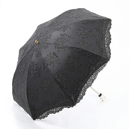 Lace Umbrella Folding Travel Umbrella Lightweight UV Rain And Sun Protection Umbrella