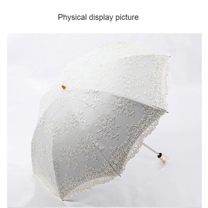 Lace Umbrella Folding Travel Umbrella Lightweight UV Rain And Sun Protection Umbrella