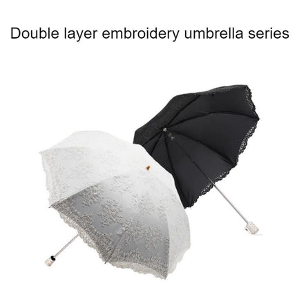 Lace Umbrella Folding Travel Umbrella Lightweight UV Rain And Sun Protection Umbrella