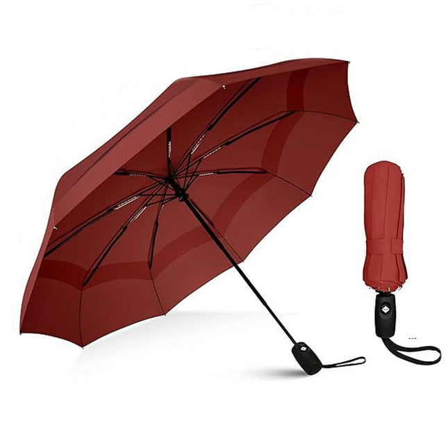 Windproof Travel Umbrellas for Rain Portable Folding Wind Resistant Large Womens Mens Umbrella