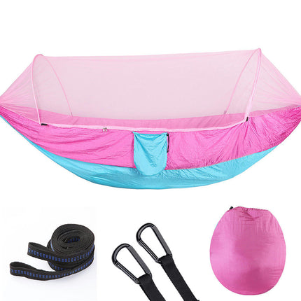 Automatic Quick Open Mosquito Net Hammock Single and Double Nylon Camping Mosquito Net Hammock