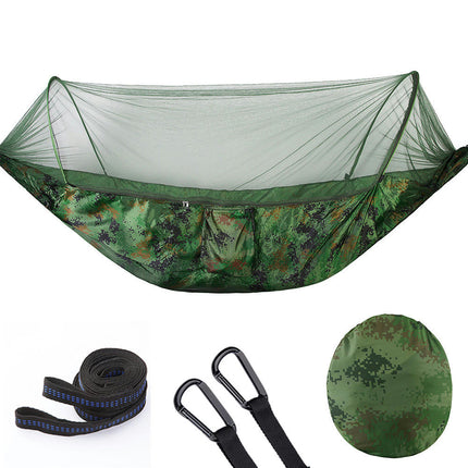 Automatic Quick Open Mosquito Net Hammock Single and Double Nylon Camping Mosquito Net Hammock