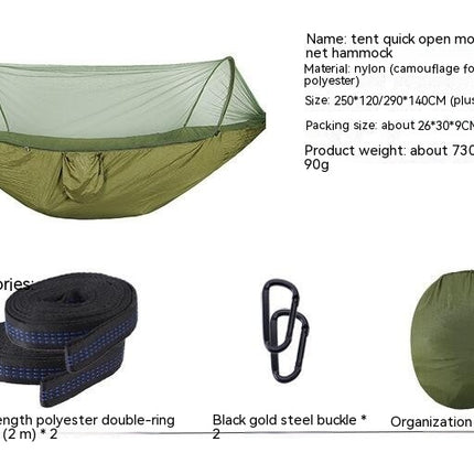 Automatic Quick Open Mosquito Net Hammock Single and Double Nylon Camping Mosquito Net Hammock