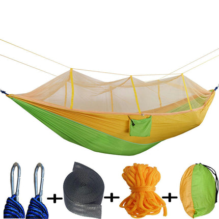 Wrinkled Fluorescent Nylon Spun Hammock Ultralight Parachute Fabric Hammock Mosquito Net Hammock