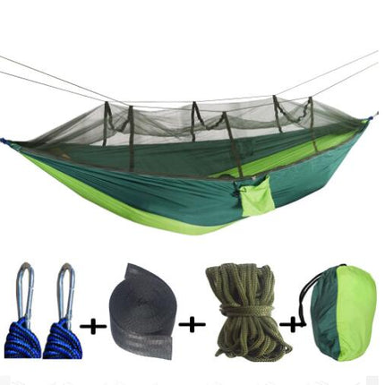 Wrinkled Fluorescent Nylon Spun Hammock Ultralight Parachute Fabric Hammock Mosquito Net Hammock