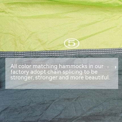 Wrinkled Fluorescent Nylon Spun Hammock Ultralight Parachute Fabric Hammock Mosquito Net Hammock