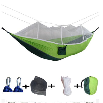 Wrinkled Fluorescent Nylon Spun Hammock Ultralight Parachute Fabric Hammock Mosquito Net Hammock