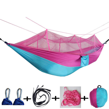 Outdoor Camping Nylon Swing Bed with Mosquito Net Single Double Mosquito Net Hammock