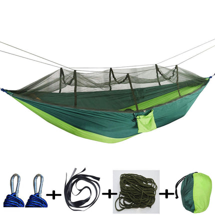 Outdoor Camping Nylon Swing Bed with Mosquito Net Single Double Mosquito Net Hammock