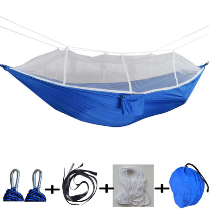 Outdoor Camping Nylon Swing Bed with Mosquito Net Single Double Mosquito Net Hammock