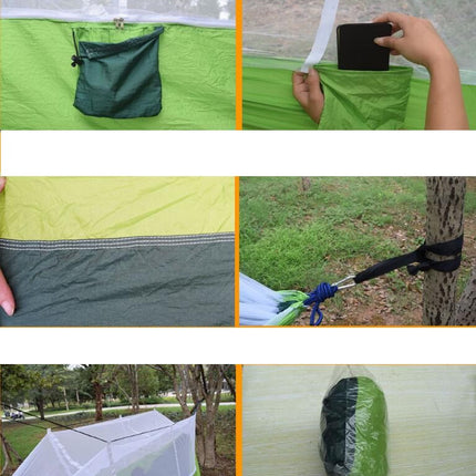 Outdoor Camping Nylon Swing Bed with Mosquito Net Single Double Mosquito Net Hammock