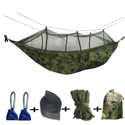 Outdoor Camping Nylon Swing Bed with Mosquito Net Single Double Mosquito Net Hammock