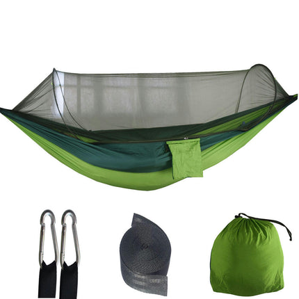 Automatic Quick Opening Hammock Parachute Fabric Anti-mosquito Anti-side Flip Mosquito Net Hammock