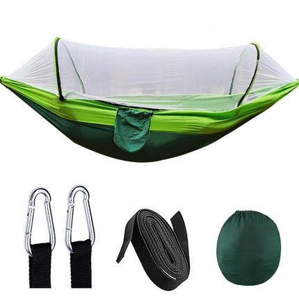 Automatic Quick Opening Hammock Parachute Fabric Anti-mosquito Anti-side Flip Mosquito Net Hammock