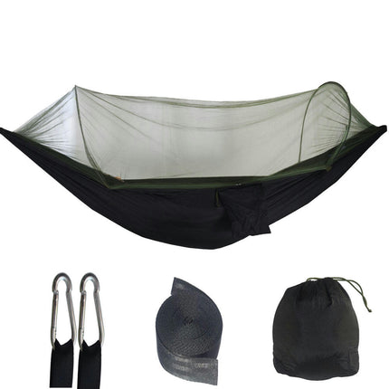 Automatic Quick Opening Hammock Parachute Fabric Anti-mosquito Anti-side Flip Mosquito Net Hammock