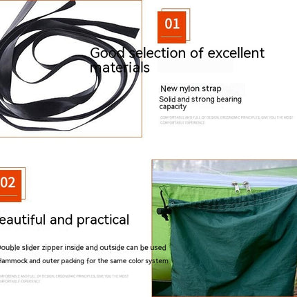 Automatic Quick Opening Hammock Parachute Fabric Anti-mosquito Anti-side Flip Mosquito Net Hammock