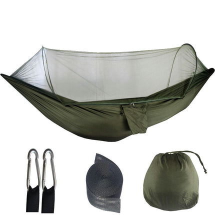 Automatic Quick Opening Hammock Parachute Fabric Anti-mosquito Anti-side Flip Mosquito Net Hammock