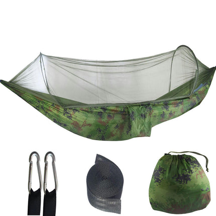 Automatic Quick Opening Hammock Parachute Fabric Anti-mosquito Anti-side Flip Mosquito Net Hammock