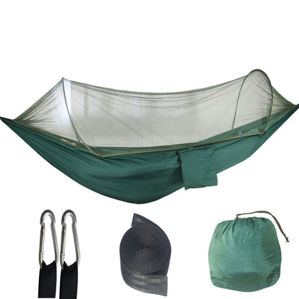 Automatic Quick Opening Hammock Parachute Fabric Anti-mosquito Anti-side Flip Mosquito Net Hammock