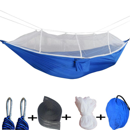 Outdoor Hammock with Mosquito Net Camping Ultralight Nylon Single and Double Hammock