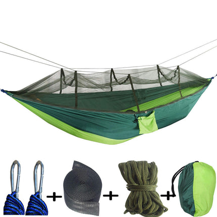 Outdoor Hammock with Mosquito Net Camping Ultralight Nylon Single and Double Hammock