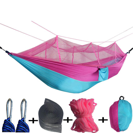 Outdoor Hammock with Mosquito Net Camping Ultralight Nylon Single and Double Hammock