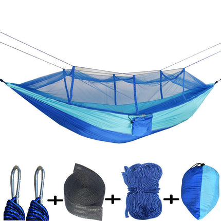 Outdoor Hammock with Mosquito Net Camping Ultralight Nylon Single and Double Hammock