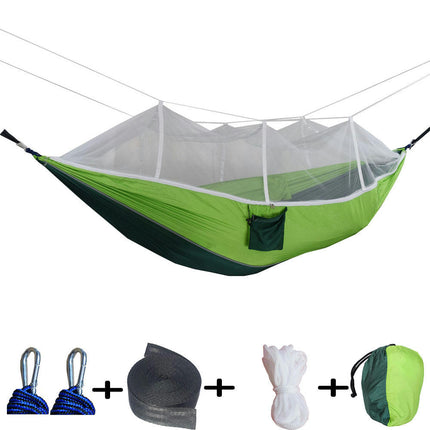 Outdoor Hammock with Mosquito Net Camping Ultralight Nylon Single and Double Hammock