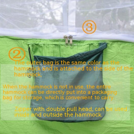 Camping Hammock with Mosquito Net-Double and Single Lightweight Portable Parachute Hammock