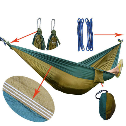 Ultralight Travel Camping Hammock Breathable Quick Dry Parachute Hammock for Outdoor Indoor Garden