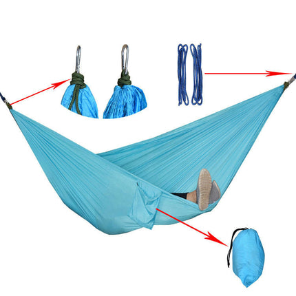 Ultralight Travel Camping Hammock Breathable Quick Dry Parachute Hammock for Outdoor Indoor Garden