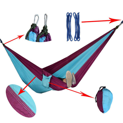 Ultralight Travel Camping Hammock Breathable Quick Dry Parachute Hammock for Outdoor Indoor Garden