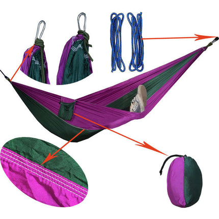 Ultralight Travel Camping Hammock Breathable Quick Dry Parachute Hammock for Outdoor Indoor Garden