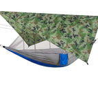 Grey mosaic blue mosquito net+camouflage canopy