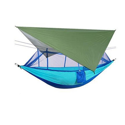 Camping Hammock with Mosquito Net and Rain Cover - Portable Double Travel Camping Hammock