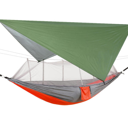 Camping Hammock with Mosquito Net and Rain Cover - Portable Double Travel Camping Hammock