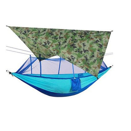 Camping Hammock with Mosquito Net and Rain Cover - Portable Double Travel Camping Hammock