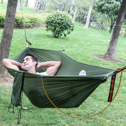 Anti Side Flip Hammock for Outdoor Nylon Waterproof Wilderness Leisure Camping Hammock