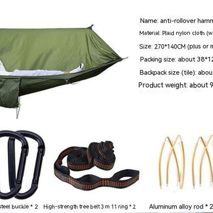 Anti Side Flip Hammock for Outdoor Nylon Waterproof Wilderness Leisure Camping Hammock