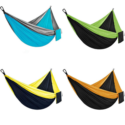 Camping Hammock-Portable Hammock Single or Double Camping Hammock for Outdoor, Indoor with Tree Str