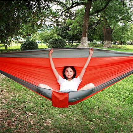 Camping Hammock-Portable Hammock Single or Double Camping Hammock for Outdoor, Indoor with Tree Str