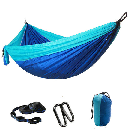 Single Double Camping Hammock 440lbs Lightweight Portable Nylon Hammock