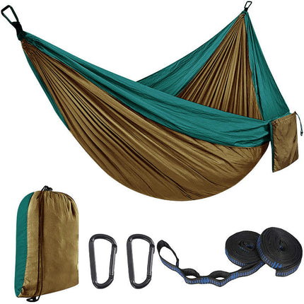 Single Double Camping Hammock 440lbs Lightweight Portable Nylon Hammock