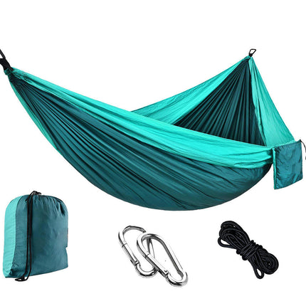 Single Double Camping Hammock 440lbs Lightweight Portable Nylon Hammock