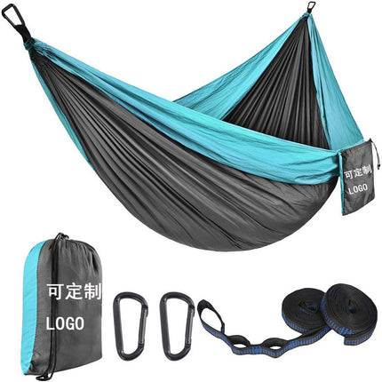 Single Double Camping Hammock 440lbs Lightweight Portable Nylon Hammock